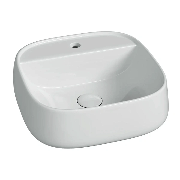 Раковина подвесная Ceramicanova Fonte с отверстием под смеситель 420x420x145, белый CN5052