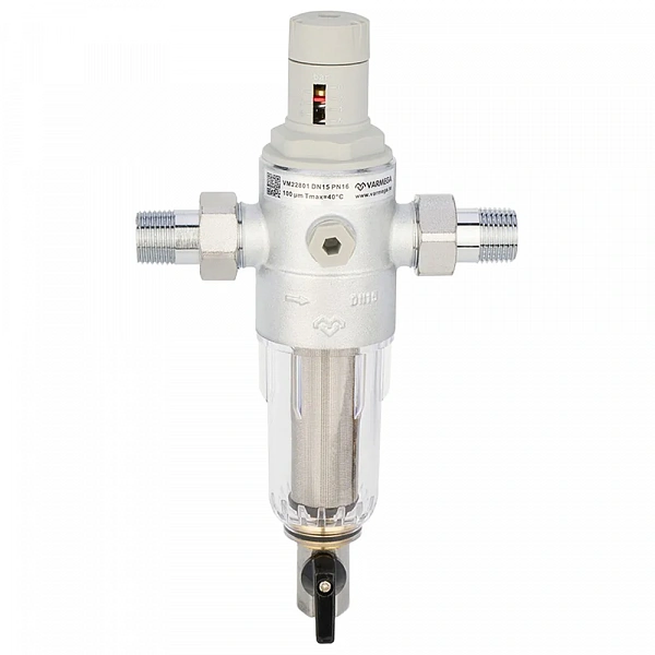 Фильтр сетчатый промывной, комбинированный Varmega VM22801, 1/2", PN16, для ХВС