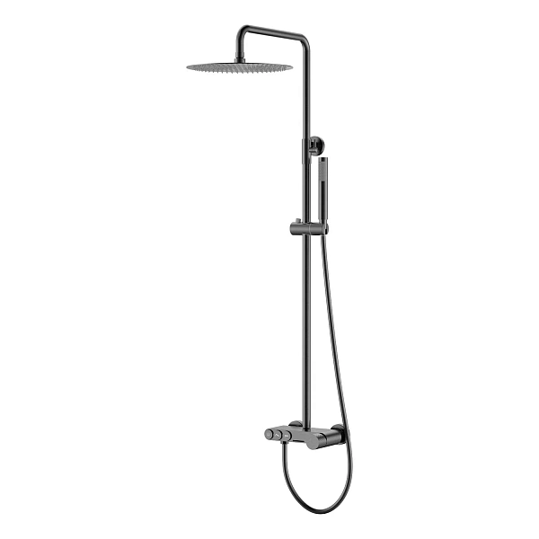 Boheme Стойка для душа STICK Gun Metal c ручкой DIAMOND