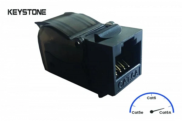 Модуль Keystone компьютерный (RJ45, 6 кат.), черный
