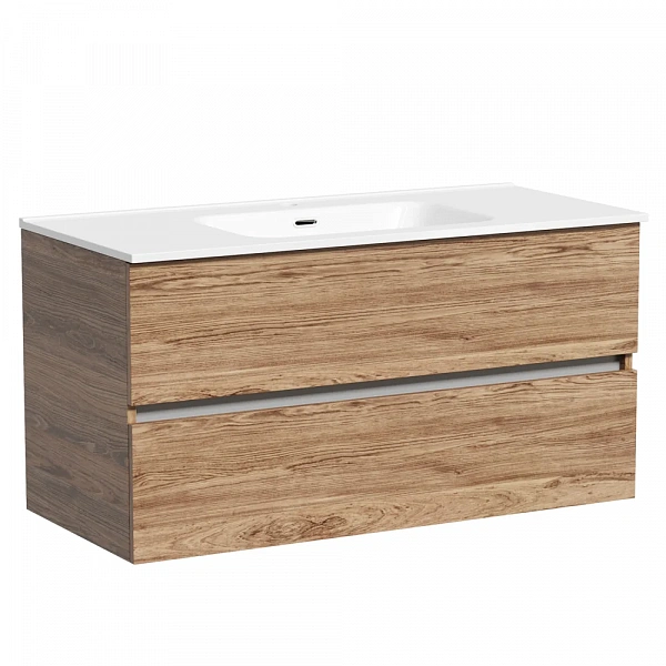 Тумба подвесная SANCOS Urban 990х450х550, c двумя ящиками оснащенными доводчиками, дуб чарльстон , а