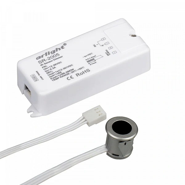 Arlight Диммер SR-2005 Silver-R (12-36V, 96-288W, IR-Sensor) (-)