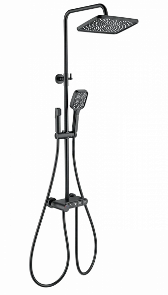 Душевая система с термостатом WONZON & WOGHAND MUSE Corno, Черный матовый (WW-B3112-MB), шт