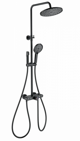 Душевая система с термостатом WONZON & WOGHAND MUSE Selesta, Черный матовый (WW-B4113-MB), шт