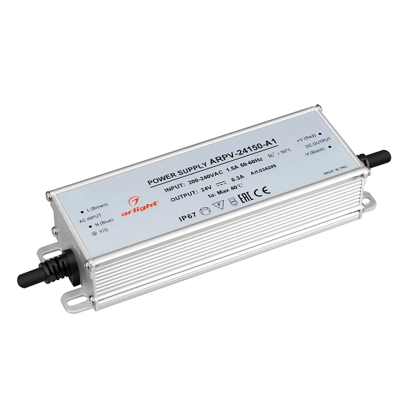 Arlight Блок питания ARPV-24150-A1 (24V, 6.25A, 150W) (Arlight, IP67 Металл, 3 года) 034209