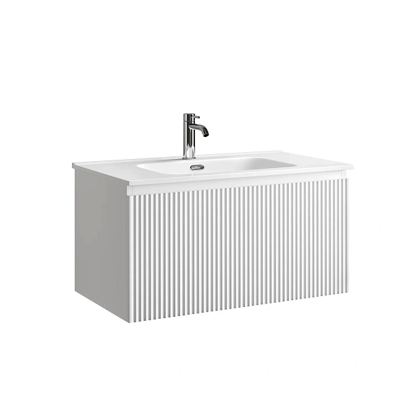 Тумба подвесная SANCOS Snob R 1.0 790х445х406, c одним ящиком оснащенным доводчиками скрытого монтаж