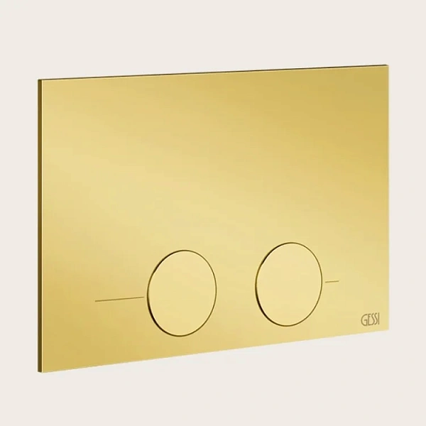GESSI Клавиша смыва для унитаза, двойная, для систем инсталляций TECE, цвет Gold PVD