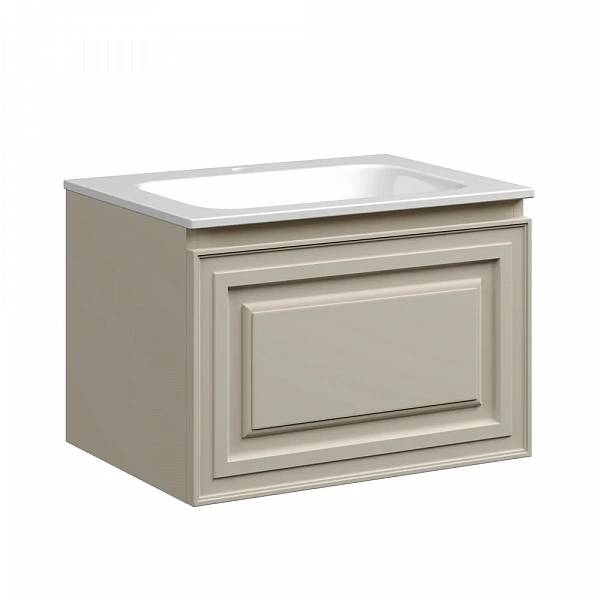 Тумба подвесная SANCOS Very 590х445х406, c одним  ящиком оснащенным доводчиками, Beige Soft , арт.VR