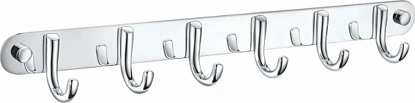 Вешалка с 6 крючками для ванной WONZON & WOGHAND, Хром (WW-9384-6), шт