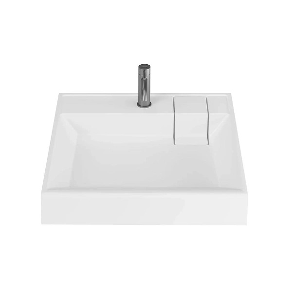 Раковина над стиральной машиной CERAMICANOVA Quattro 600x600x123 мм, с кронштейнами, белый, арт. CN0