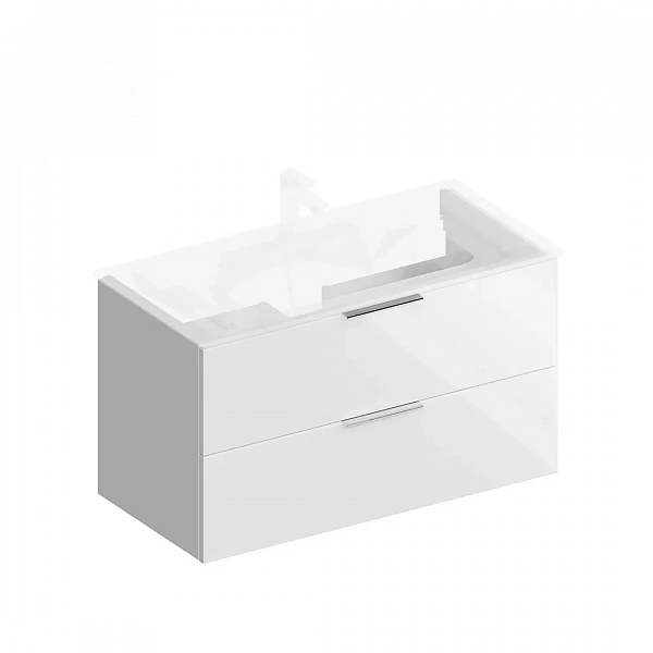 Kerama Marazzi PI.F.95/WHT Тумба PIANO Forte подвесная 95 см, 2 ящика, белый глянцевый
