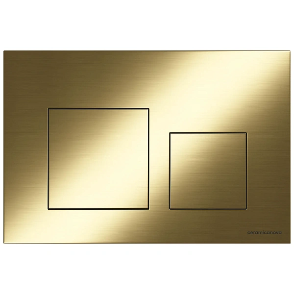 Кнопка смыва Balance, клавиши Square, цвет брашированное золото, арт. CN12-002BG