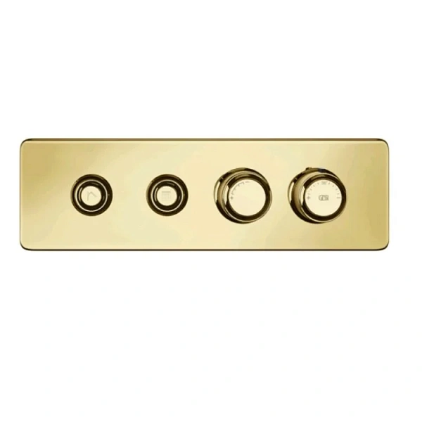 Gessi Hi-Fi Eclectic Смеситель д/душа настенный встраиваемый, термостатич. с 2 запорн.кноп,цвет:Gold