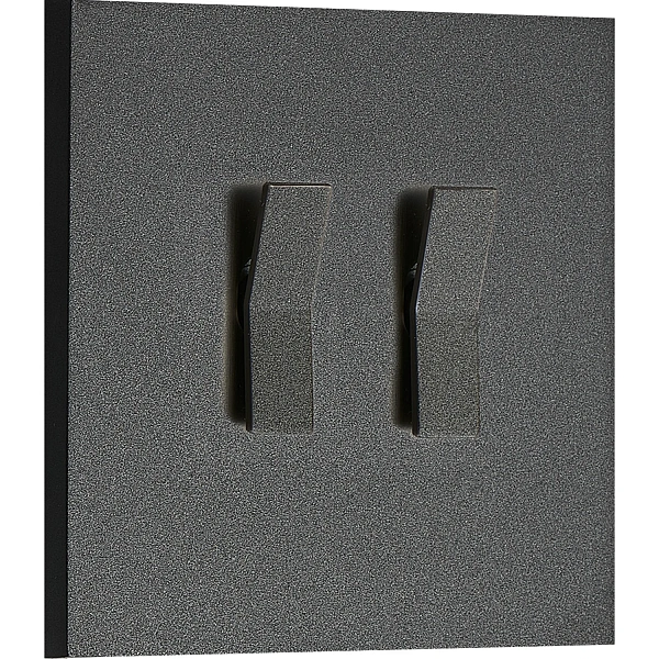 Donel N96 Переключатель на 2 тумблера,  клавиша Angle, 10AX 250V, Черный, серия DT