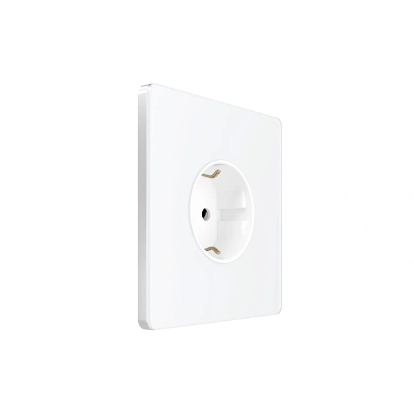 Systeme Infinity, Розетка С/У с ЗК (250В, 16А, защит.шторки), Арктический лед (10418010/160526/50747
