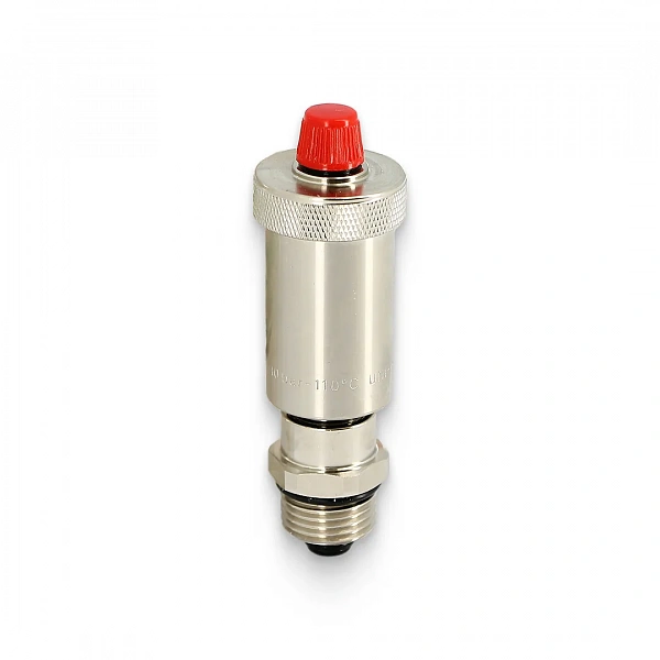 Воздухоотводчик автоматический Slim 1/2" с отсечным клапаном, никелированный Uni-Fitt