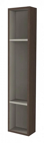 Шкафчик подвесной с открытыми полками 53144 Rovere scuro Soft, 20x12x100 Cezares