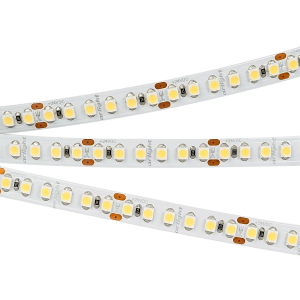 Arlight Светодиодная лента RT-A180-8mm 24V Warm3000 (14.4 W/m, IP20, 3528, 5m) (Открытый)