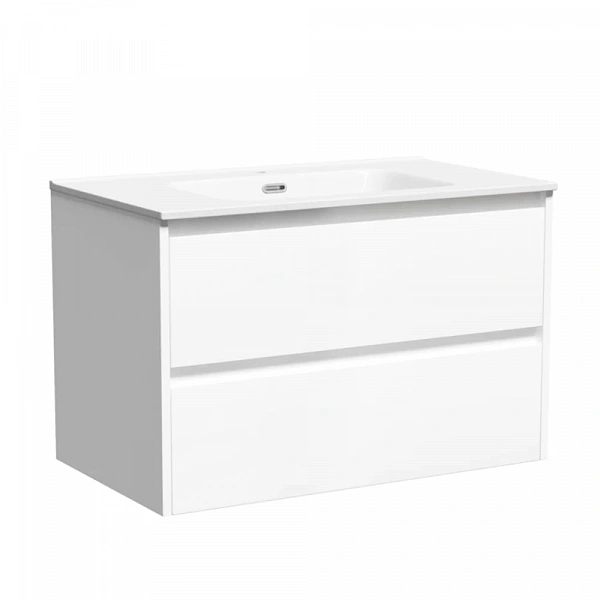 Тумба подвесная SANCOS Libra 790х450х500, c двумя ящиками оснащенными доводчиками, белый глянец , ар