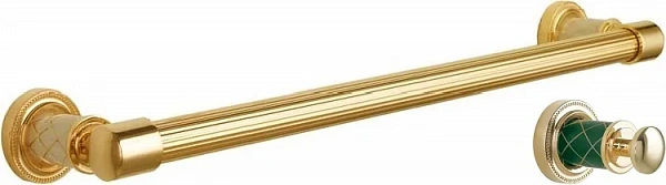 Boheme Держатель для полотенца MURANO GOLD (бирюзовое)_Комплект