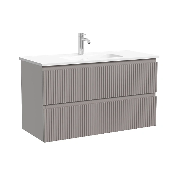 Тумба подвесная SANCOS Snob R 890х390х500, c двумя ящиками оснащенными доводчиками скрытого монтажа