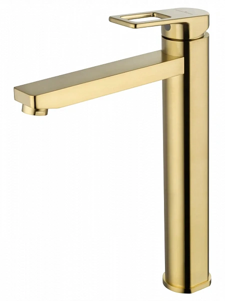 Смеситель для раковины высокий WONZON & WOGHAND FRAME, Брашированное золото (WW-88239010- BG), шт