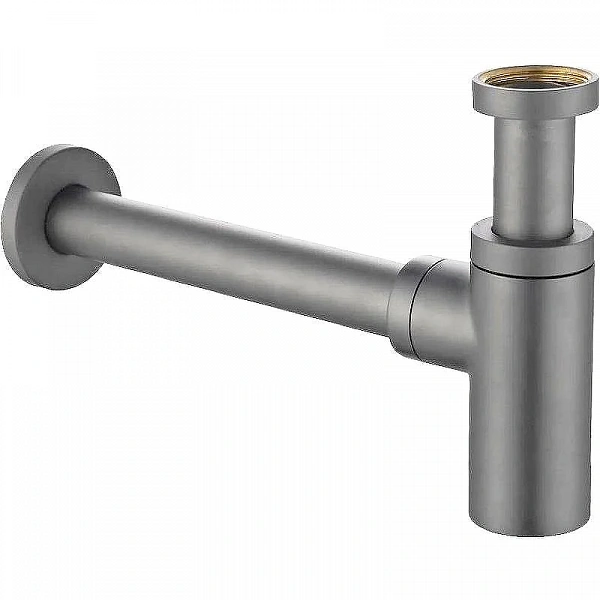 Сифон для раковины латунный 1 1/4" xv никелированная сталь Remer