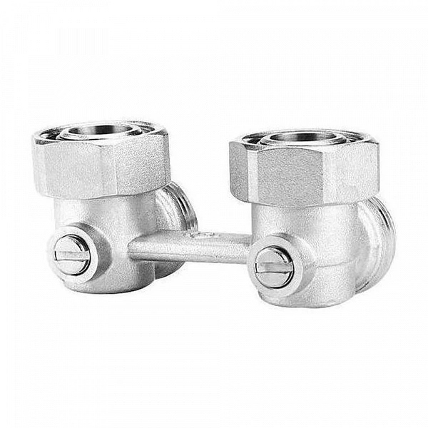 Узел нижнего подключения Varmega, 3/4"EKх3/4"EK НР-ВР, угловой, для двухтрубных систем
