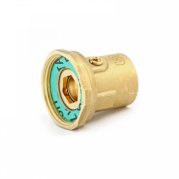 Соединение ВВ с накидной гайкой со встроенным шаровым краном 1 1/2" x 1" UNI-FITT