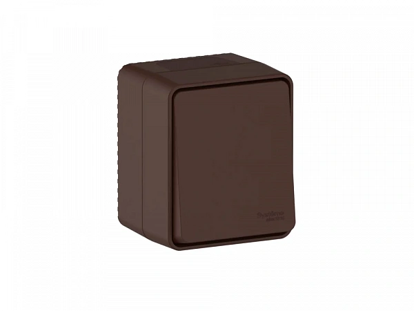 AtlasDesign PROFI IP54 О/У 1-клавишный ВЫКЛЮЧАТЕЛЬ 10 АХ, КОРИЧНЕВЫЙ