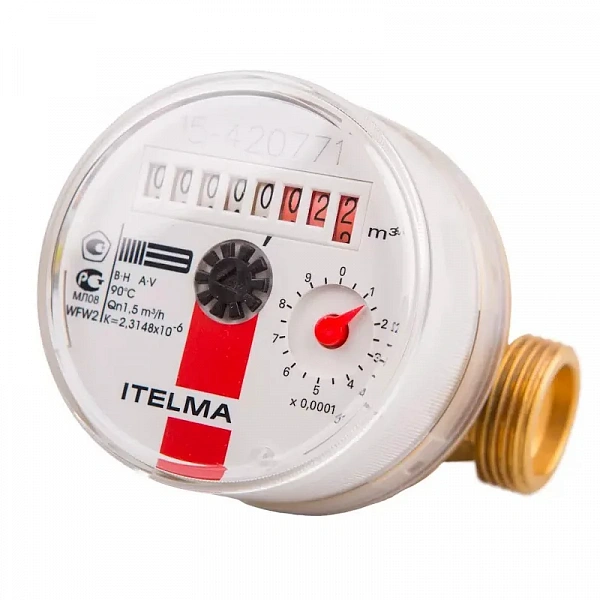 Счетчик для гор/в 3/4" Н Итэлма (L=80мм) WFW20 ITELMA