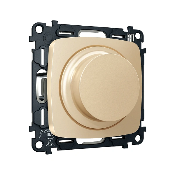 Комплект механизма светорегулятора универсального OMEGA MO605510 Шампань 25-600W/LED 5-300W QUANT (O