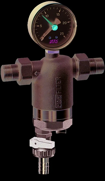 Фильтр FAR 1/2" НР с магн. вставкой, с манометром 100мкм, FA 39F4 12100