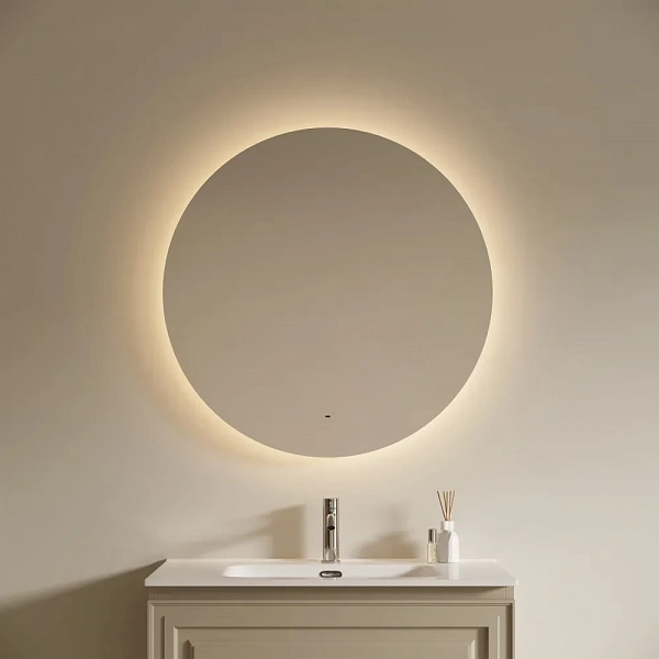 Зеркало для ванной комнаты SANCOS Sfera 2.0 D800 led подсветка 2700K/4000K/5000K SF2.800