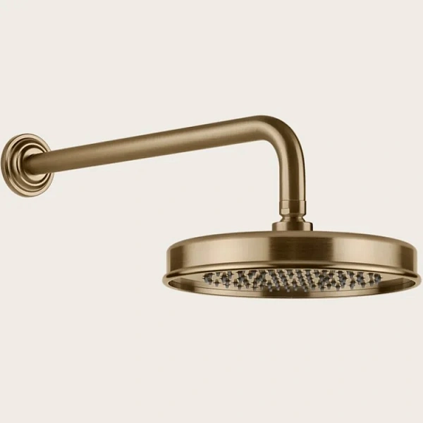 GESSI VENTI20 Верхний душ Ø200 мм., с настенным держателем 389 мм., цвет Warm Bronze Br. PVD