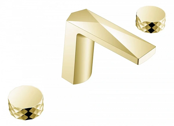 Boheme Смеситель врезной на 3отв. VENTURO Matt Gold, ручка DIAMOND