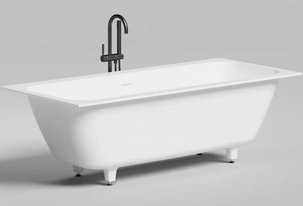 Salini ORLANDA AXIS KIT Встраиваемая ванна на ножках 1800х800х600мм, "Up&Down",белый, сифон, интегри