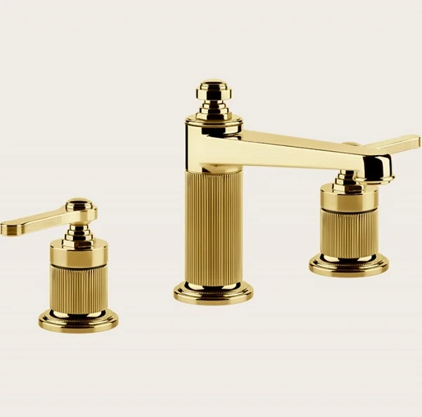 GESSI VENTI20 Смеситель для раковины на 3 отверстия, высота излива 98 мм., в комплекте с донным клап