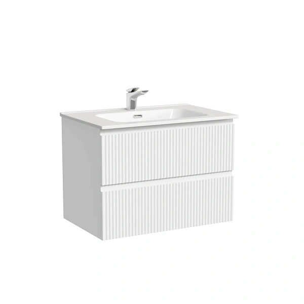 Тумба подвесная SANCOS Snob R 690х445х500, c двумя ящиками оснащенными доводчиками, Bianco, арт.SNR7
