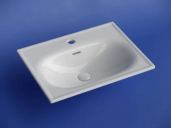 Раковина накладная CERAMICANOVA Sabo с отверстием под смеситель 600x460x130 белый