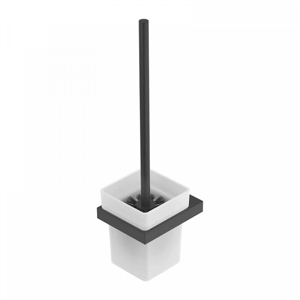 SLIDER-TBS-V-NOP Ёршик для унитаза, подвесной, стекло, исполнение черный матовый