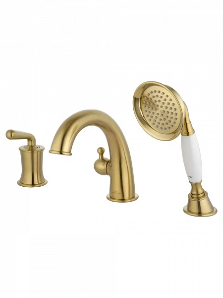 Смеситель на борт ванны WONZON & WOGHAND STEAM, Брашированное золото (WW-88659008-BG), шт