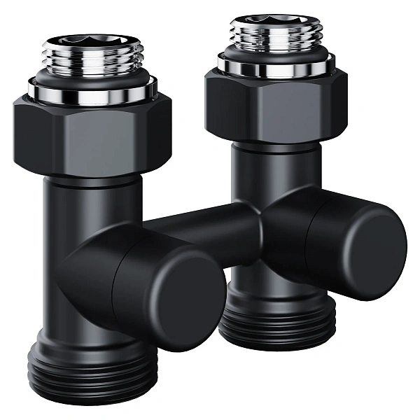Узел нижнего подключения Royal Thermo Design прямой 1/2"х3/4" EK (черный)