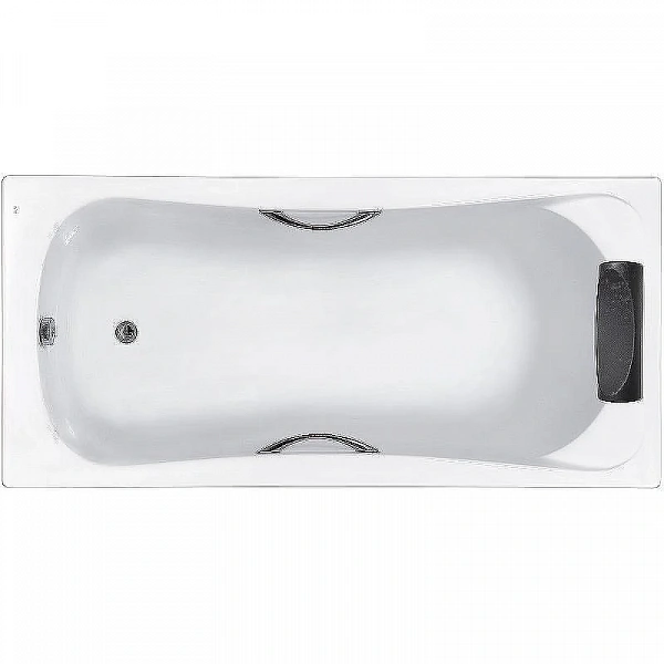Акриловая ванна Roca BeCool 180x80 см, встраиваемая, белая, с каркасом, с ручками, со сливом-перелив
