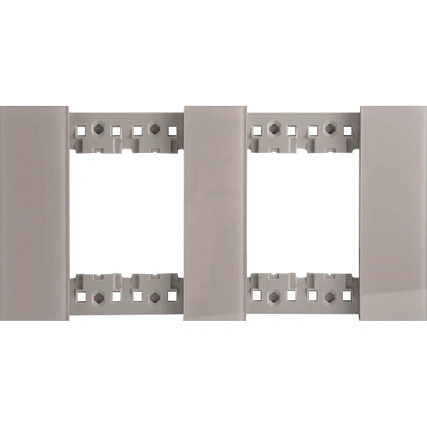 Vanguard Valero Декоративная рамка 2+2 модуля, стекло матовое серое