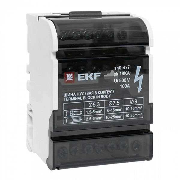 Шина нулевая в корпусе (4х7) PROxima EKF sn0-4x7