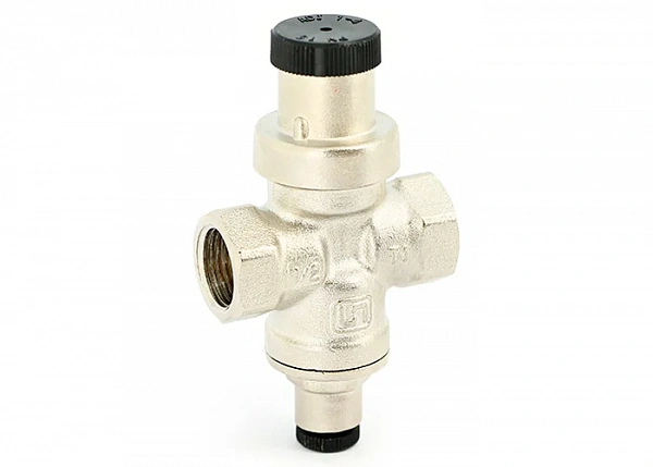 Редуктор давления 1/2" В 1-4 бар PN15 COMPACT с отверстием под радиальный манометр 1/4" никел. Uni-F