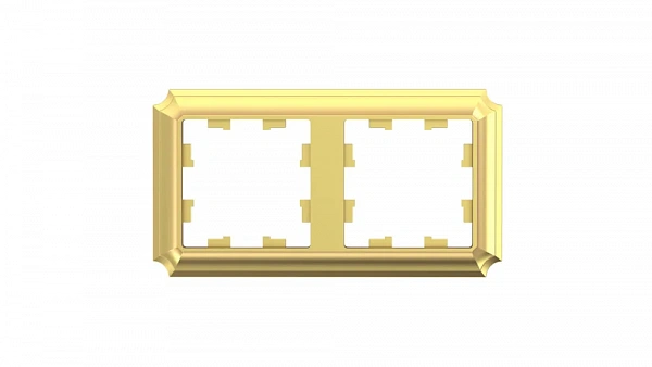 ATLASDESIGN ANTIQUE 2-постовая РАМКА, универсальная, ЗОЛОТО