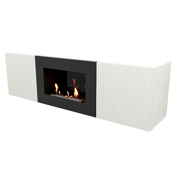 Тумба с биокамином Firelight BFP/P-1400L белая