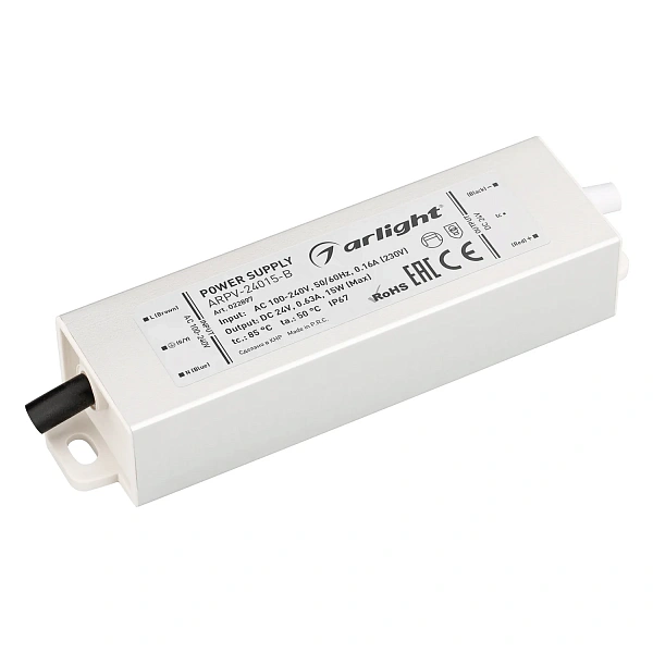 Arlight Блок питания ARPV-24015-B (24V, 0.6A, 15W) (IP67 Металл, 3 года)